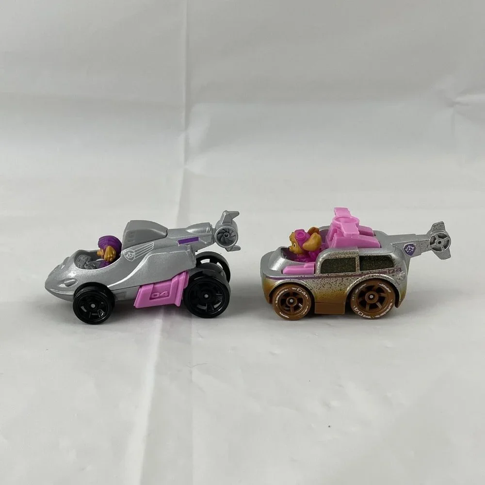 5x Paw Patrol Diecast Race Cars Vehicles Snow & Mud‎ Skye Marshal Zuma Rocky